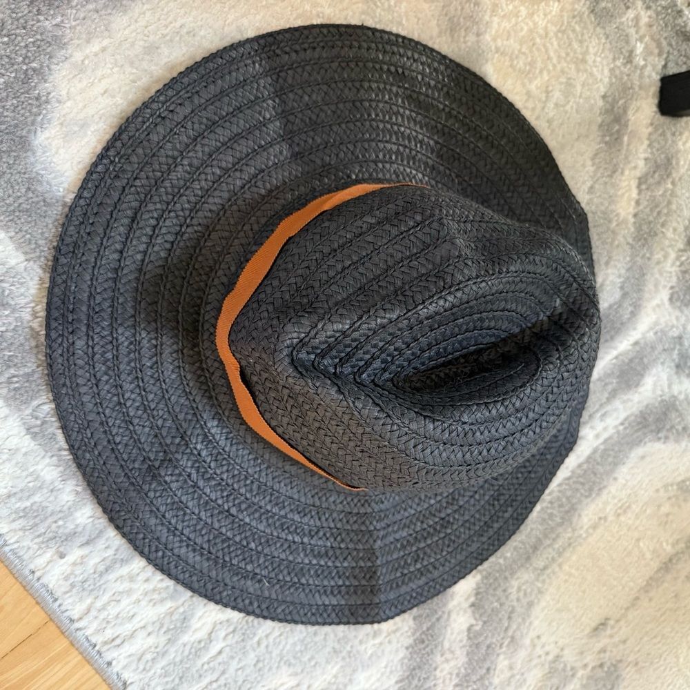 Madewell Packable Braided Straw Hat in Almost Black M/L NWT - Picture 12 of 15